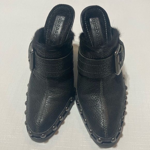 Apepazza Black leather mules with silver studding - Picture 5 of 13